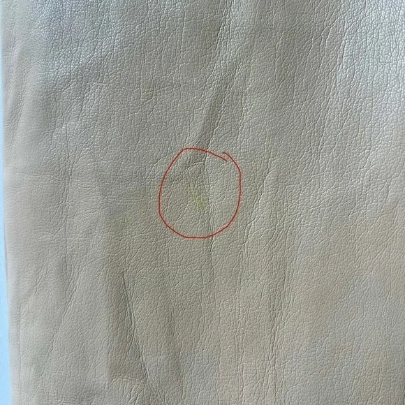 Wilfred Aritzia Melina Vegan Leather Straight Leg Pants - Cream Beige - Size 8 - Picture 12 of 12